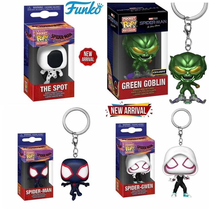 FUNKO POP Spider-Man the Spot Spider-GWEN GREEN GOBLIN ZOMBIE HUNTER SPIDEY Peter Parker Mysterio llavero figura de vinilo juguetes