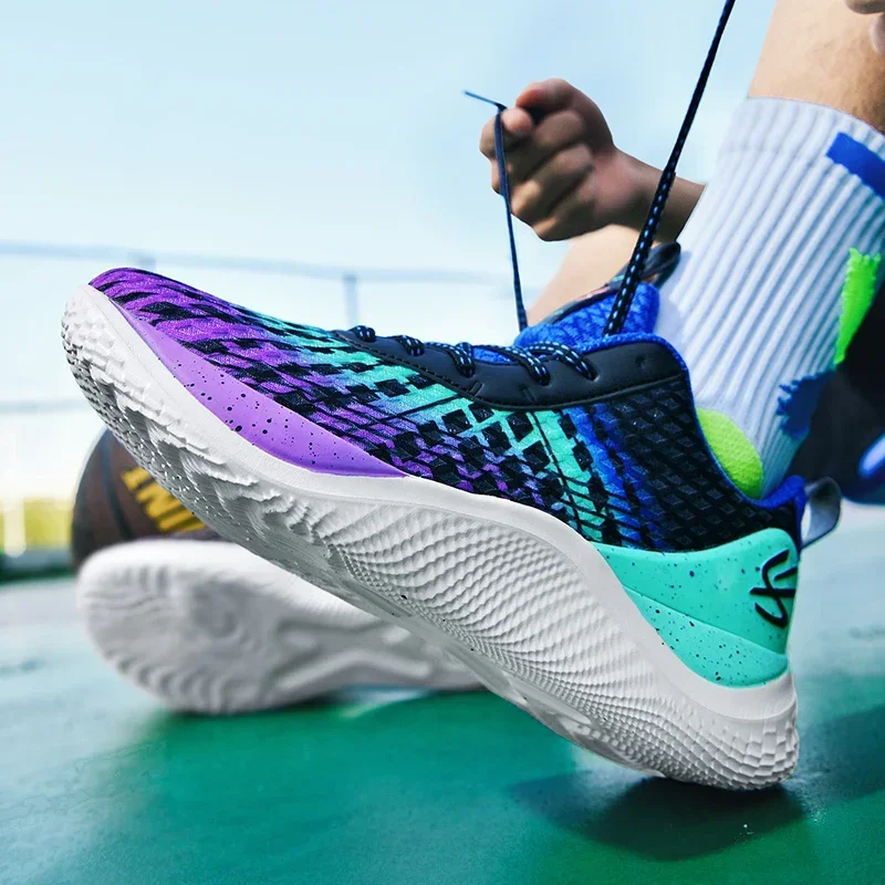 New Curry 10 basketball shoes net surface breathable low top combat guard student professional youth sports shoes men's shoes 5