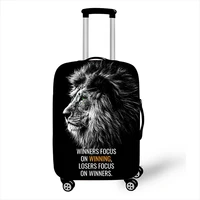 Christian Bible Verse with God All Things Are Possible Luggage Cover Religious Animal Lion Tiger Wolf Elastic Suitcase Covers 2
