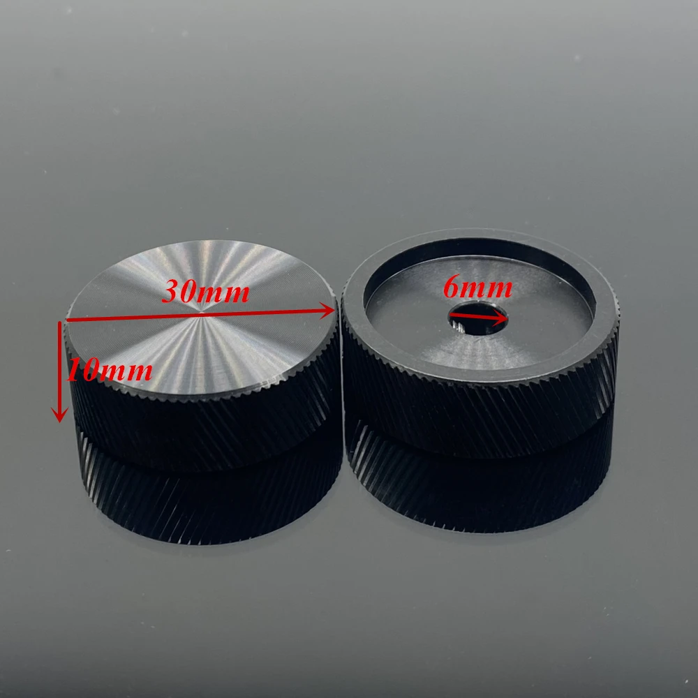 1pcs CNC Aluminum Alloy Potentiometer Control Knob 30x10mm Volume Audio Electric Guitar Bass Screw Type 6 mm Diameter Shaft