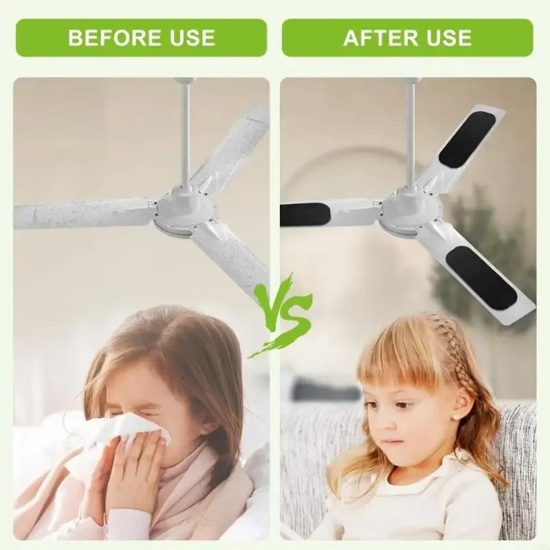 Ceiling Fan Air Cleaning Filters, 5PCS Carbon Filter for Household Use 87HA