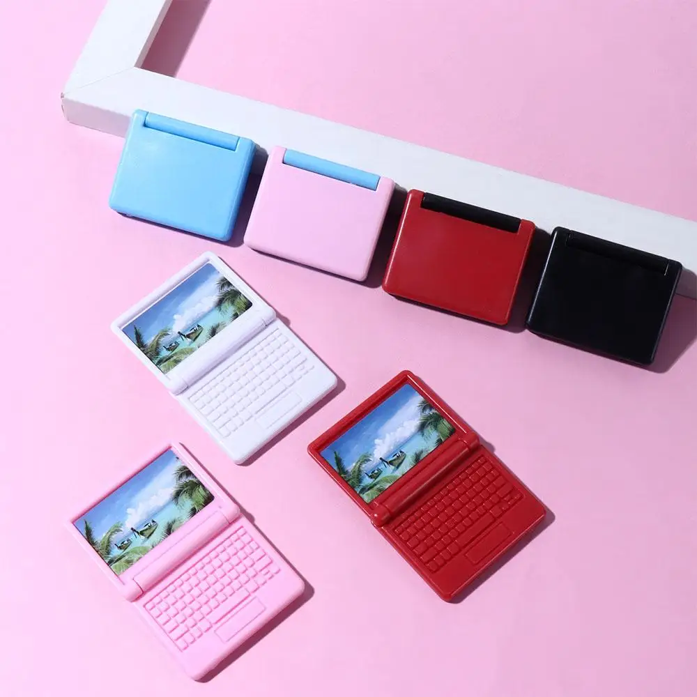 Creative Dollhouse Furniture Simulation Laptop Computer Miniature Dollhouse Decor Crafts Dollhouse Miniature Doll Accessories