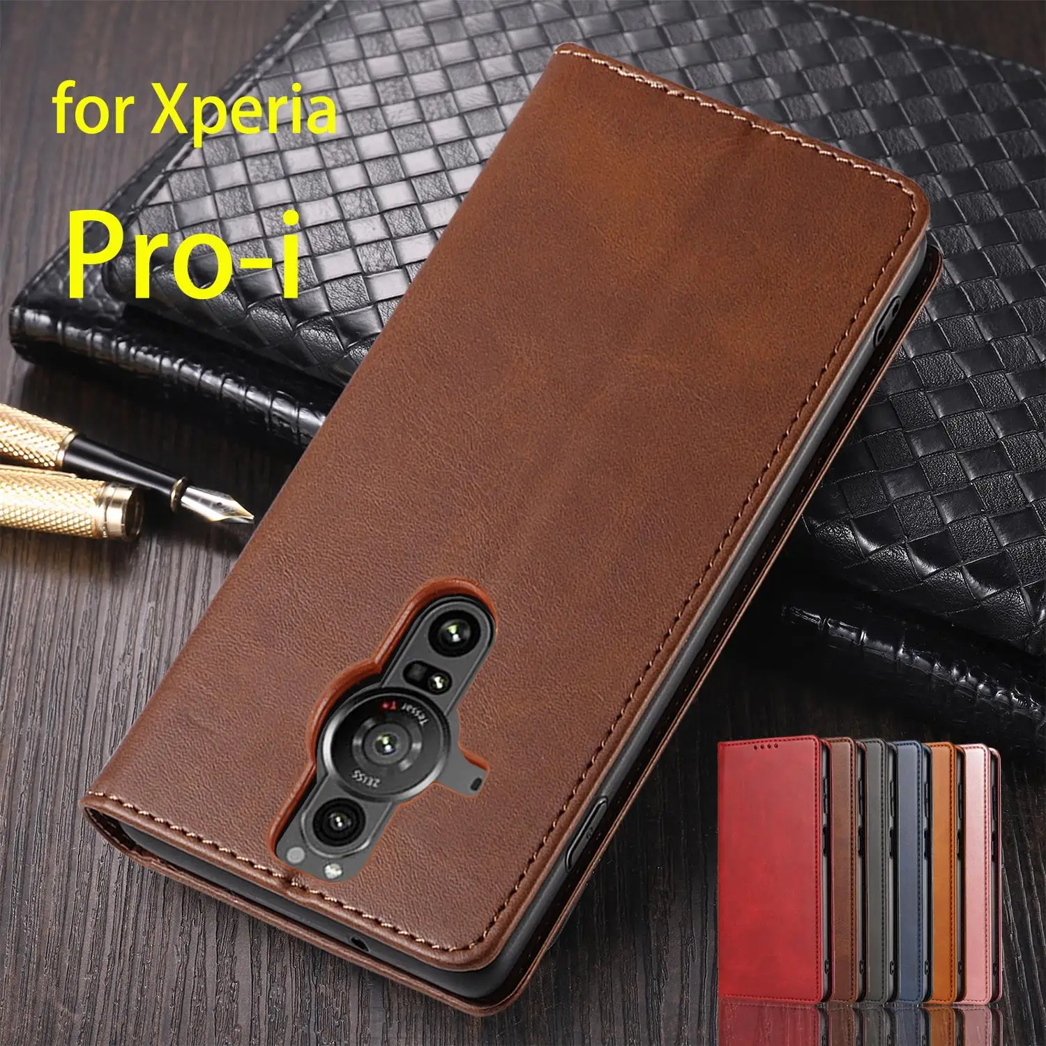 

Leather Case for Sony Xperia Pro-i Flip Case Card Holder Holster Magnetic Attraction Cover Wallet Case Fundas Coque