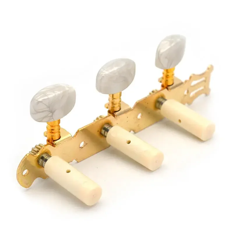 

1Pcs 3L/3R Guitar Tuning Keys Tuners Machine Head 6 String Gold Plated Single Hole Tuning Pegs for Classical Acoustic Guitar