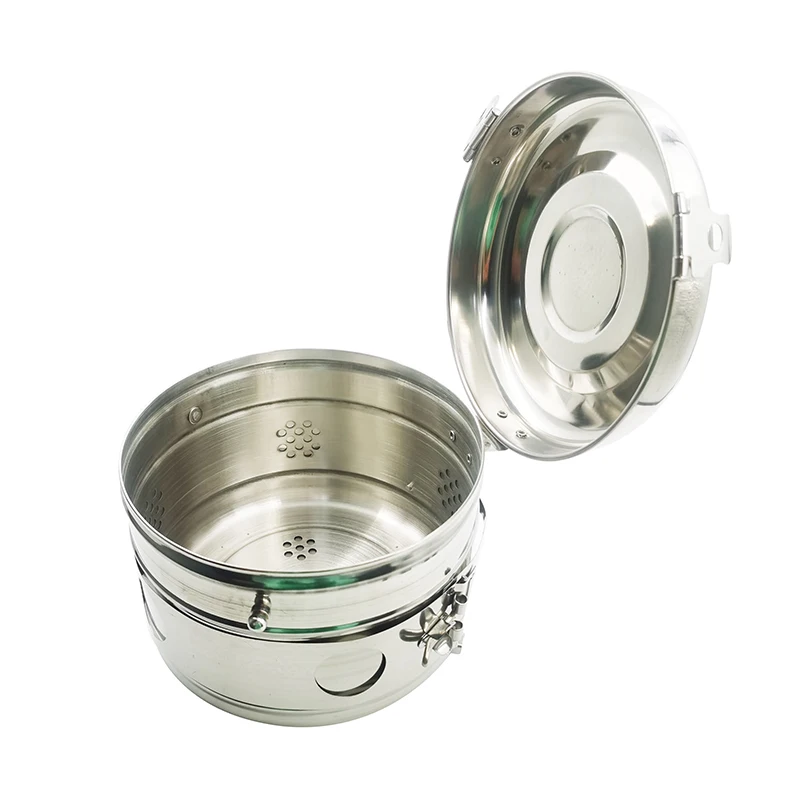 

304 Stainless Steel Box with Cover Case Storage Jar Bucket Cotton Gauze Sterilizing Cylinder Sterilizing Storage Tank