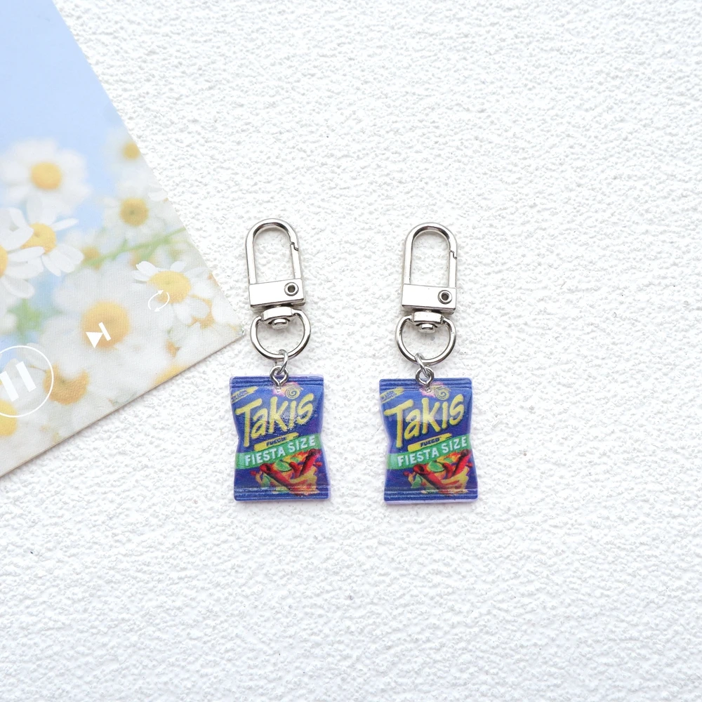 Set of 2 Adorable Snack-Themed Keychain Accessories