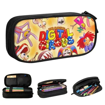 Novità The Amazing Digital Circus Astucci per matite Astucci per penne per ragazza Ragazzo Borsa grande Studenti Scuola di cancelleria cosmetica