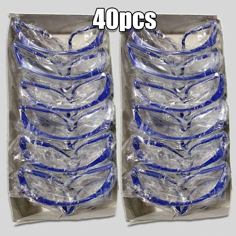 40pcs Windproof & Dustproof Protective Safety Goggles