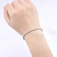 Bracelet chaîne tennis en argent sterling 925 avec zircone pour femme, couleur or réglable, vente chaude, idéal pour les cadeaux d'anniversaire 3