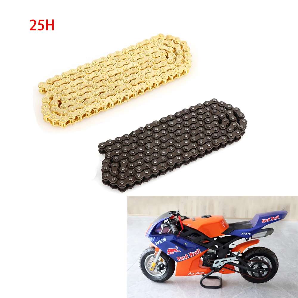 25H chain with Spare Master Link 47cc 49cc 2 Stroke Engine ATV Quad Go Kart Dirt Pocket Mini Motor Bike Motorcycle section