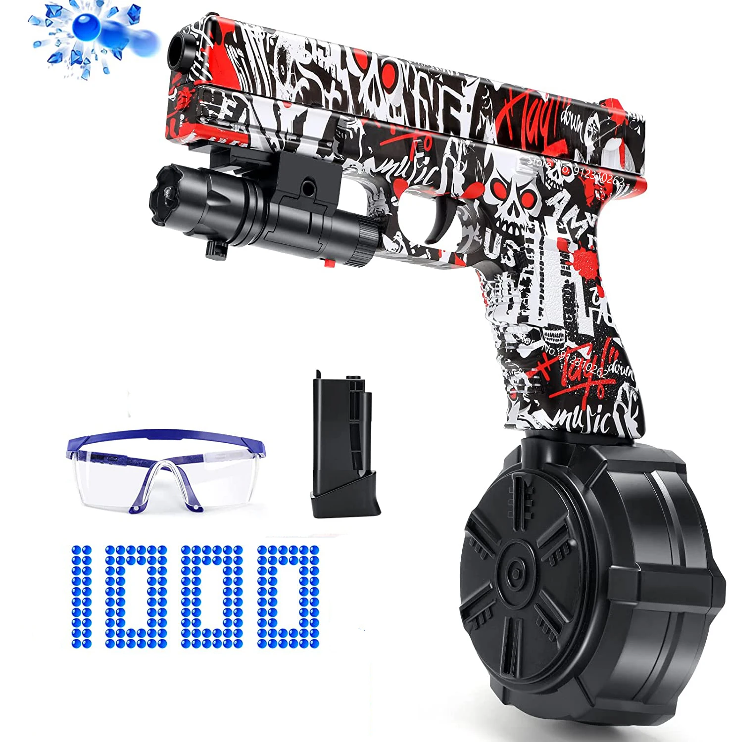 NEW Electric JM X2 Gel Blaster Desert Eagle Toys Gun Automatic Splatter