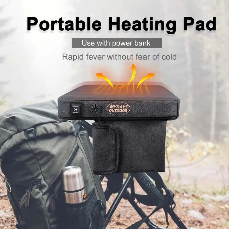 

USB Electric Heating Warm Pad Car Office Chair Heating Pads Household Cushion Outdoor Stadium Heated Seat Cushion Autumn Winter