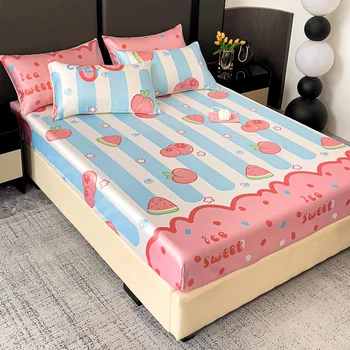 Ice Silk Fitted Sheet 1