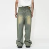 IEFB Vintage Gradient Baggy Jean Trousers Trend Men's Fashion Distressed Y2k Style Personality Wide Leg Casual Denim Pant 9C1149 6