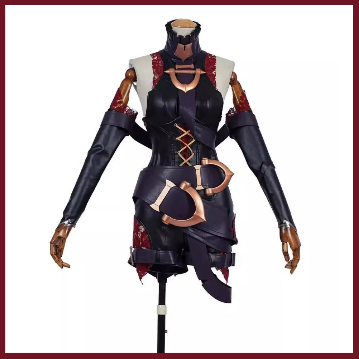 League of Legends Briar Black PU Jumpsuit Cosplay Costume