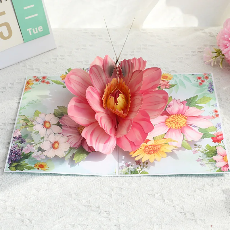 Hummingbird Pop Up Card 3D Greeting Cards for Mom Dad Wife Friends Colleague Birthday Mothers Day Fathers Day
