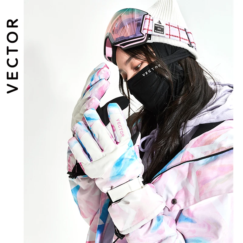 VECTOR Ski Gloves Women Warm Winter Waterproof Skiing Snowboard Gloves Snowmobile Riding Motorcycle Outdoor Snow Gloves 2020 New