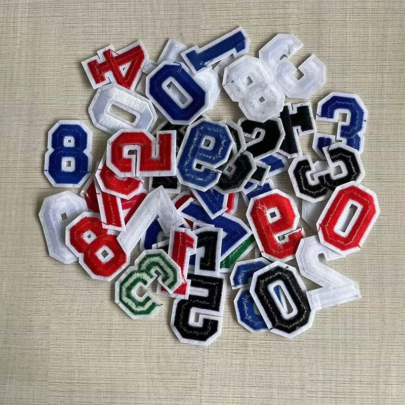 Multicolor Number Patch Set - Embroidered Iron-On Fabric Decals