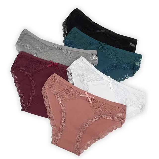 Moonflame 5 Pcs Girls Low Rise Cotton Briefs Sexy Lace Women's Panties - Image 5