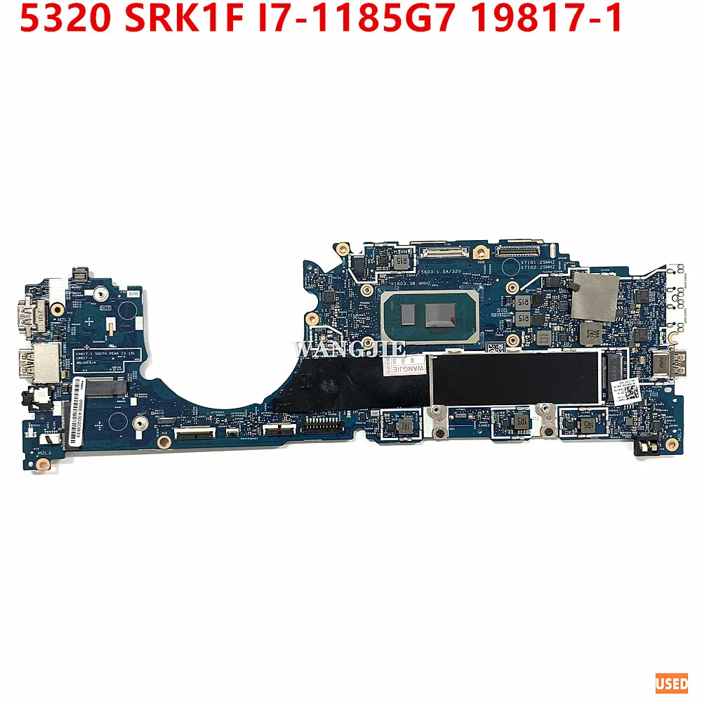 

Б/у CN-0KRH0R 0KRH0R KRH0R для материнской платы ноутбука DELL 5320 19817-1 W/ SRK1F I7-1185G 7 CPU 100% рабочий