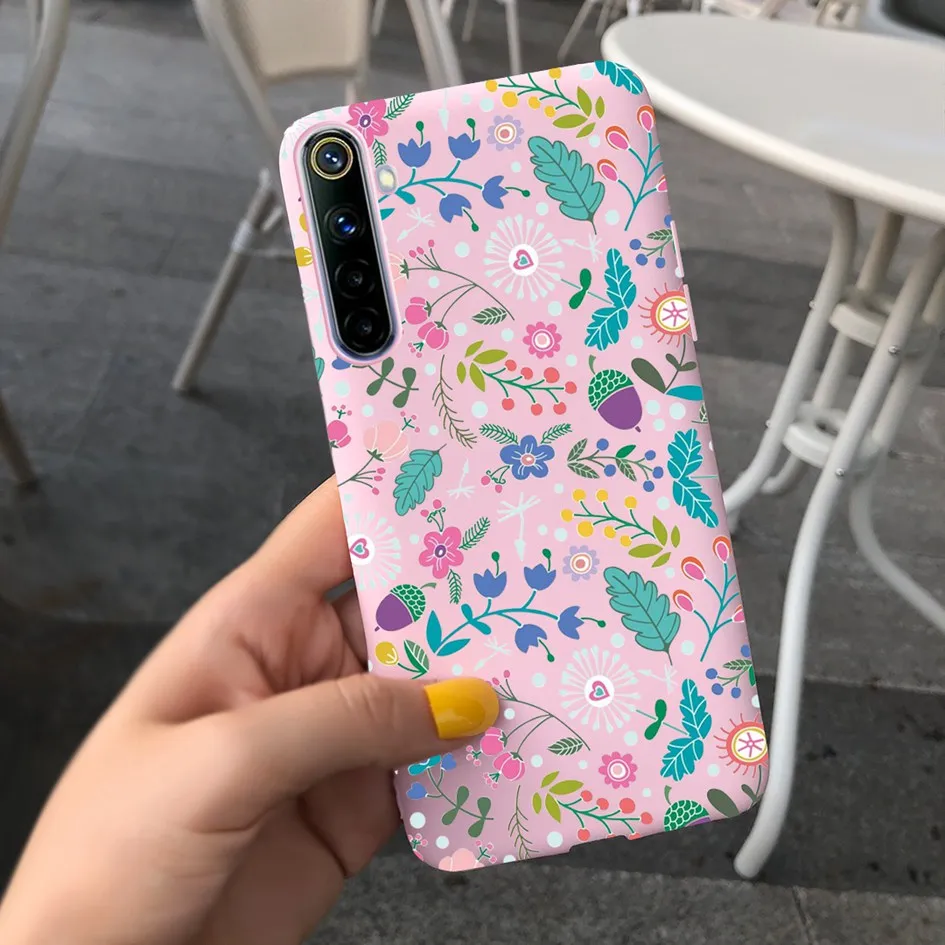 mobile pouch waterproof For Realme 6 6 Pro Case Cute Milk Cow Flower Patterns Soft Back Cover For OPPO Realme 6 6S 6Pro RMX2061 Coque Funda Realme6 Capa iphone waterproof bag Cases & Covers