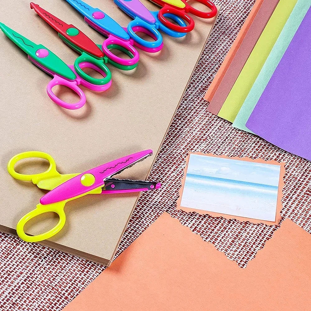 Paper Scissors Student DIY Decorative Comfortable Hand Art Safety craft scissors paper scissors