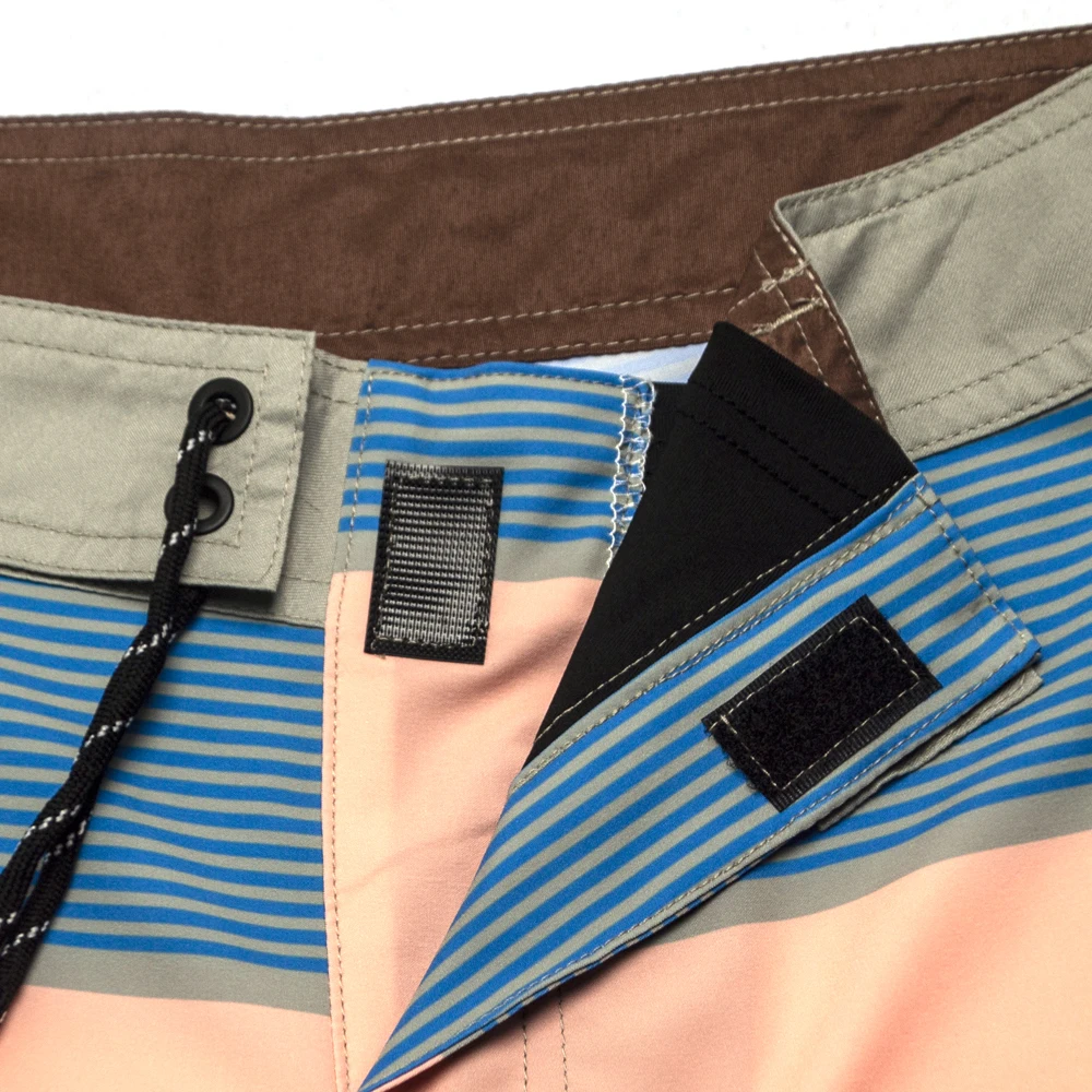 Hot Sale Men's Shorts Beach Boardshorts Stretch Striped Quick-dry Waterproof Breathable Thin Bermuda Surfing Swimming Trunks 4