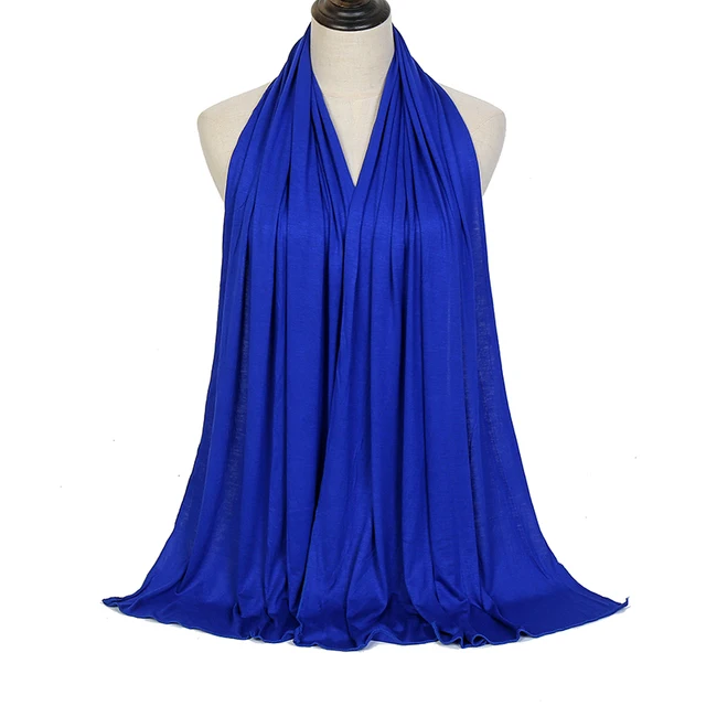 Écharpe Hijab en Jersey de coton Modal de qualité supérieure, châle musulman Long, Turban doux uni, bandeau pour femmes, bandeau africain 170x60cm