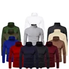 Fashion Men's Casual Slim Fit Basic Turtleneck High Collar Pullover Male Autumn Spring Thin Tops Basic Bottoming Plain T-shirt 5