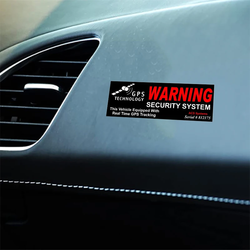 

For WARNING SECURITY SYSTEM Personality Reflective Car Sticker Waterproof Automobile Motorcycles Accessories 10x3cm