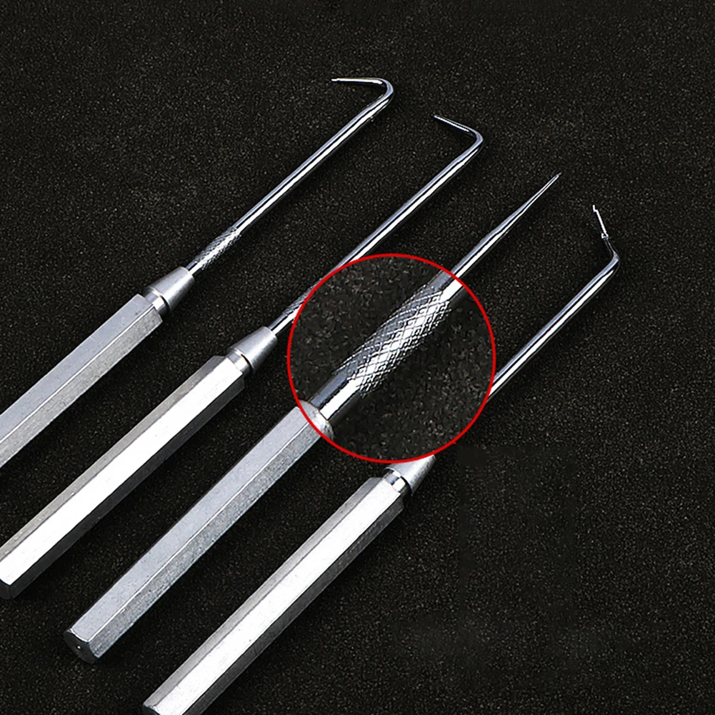 4pcs/set Car Pick And Hook Tool Hook And Pick Set O Ring Oil Seal Gasket Puller Remover Precision Hook And Pick Set Hand Tool