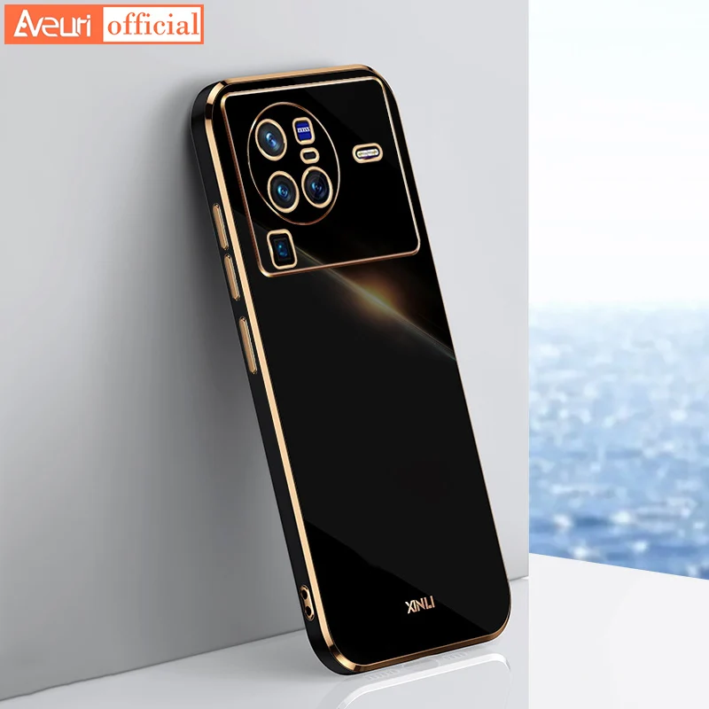 Silikonetui for plating for Vivo X80 Pro X50 X60 X70 Pro Plus X51 5G bakdeksel Mykt TPU tynt telefondeksel for Vivo V23e V23_voghion.com