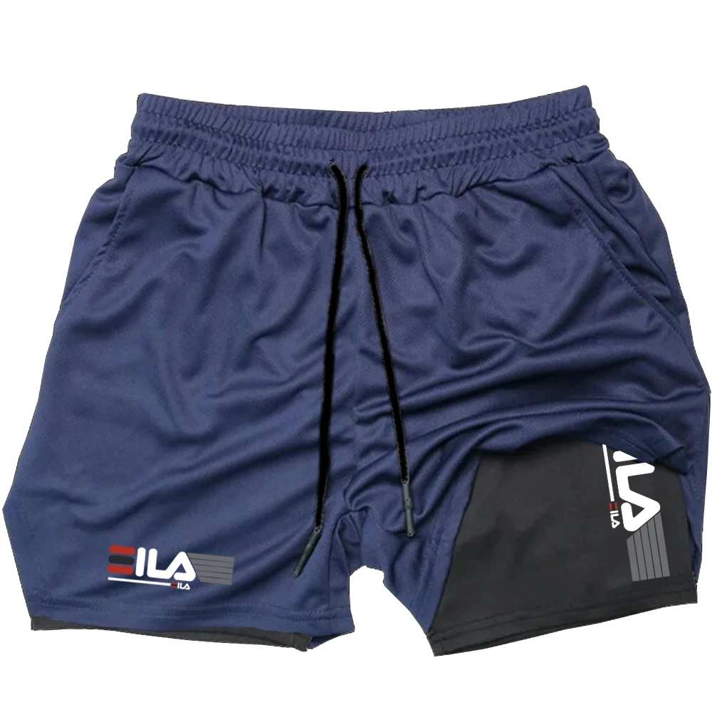 Men Running Shorts sports shorts sport shorts jogging shorts running shorts 2 In 1 Double-deck Sport Shorts Sportswear Gym Fitness Short Pants Training Jogging Bottom Men's Clothing