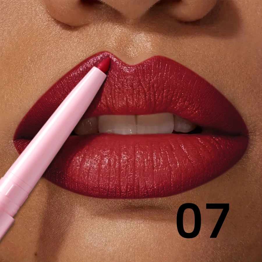 thumbnail image 1 of JIN Lápiz delineador de labios en 12 colores marrón nude, contorno de labios, tinte rojo, maquillaje, lápiz labial mate resistente al agua, lápiz de labios, bálsamo labial, 1 of 5