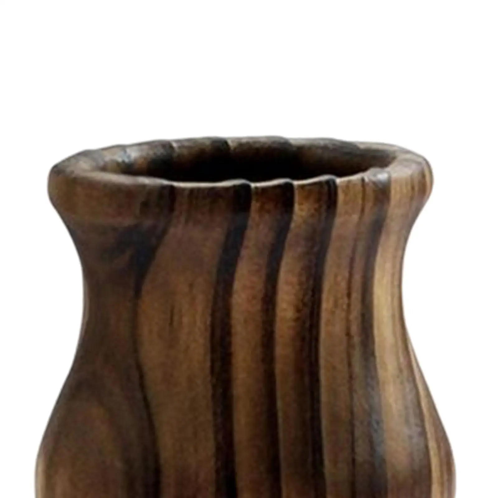 Wooden Vase Table Centerpiece Decorative Pen Holder Wooden Bottle Vase for Farmhouse home Arrangement Brush Wedding Decor
