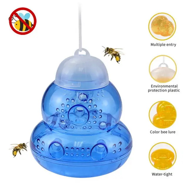 2Db Kényelmes Hornet Csapda Kis Kilépő Tök Méhcsapda Látható Méhcsatlakozó Egyszerű Művelet Kültéri Függő - Image 6