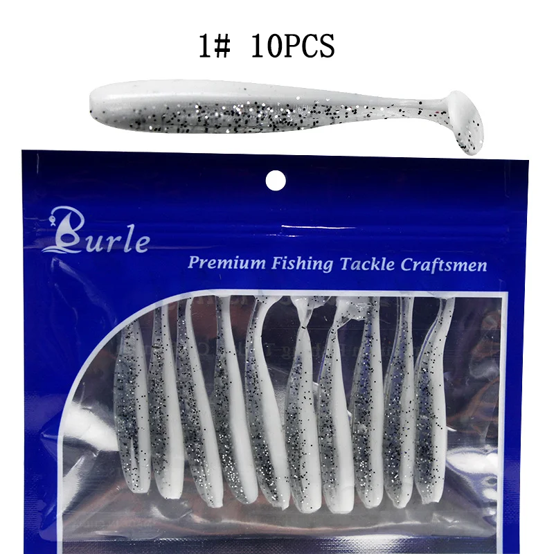 10 teile/los Weiche Köder Silikon Köder 5,5/6,3/7/9/12 cm Waren Für Angeln Meer angeln Pva Swimbait Wobbler Künstliche Tackle – Detail 4