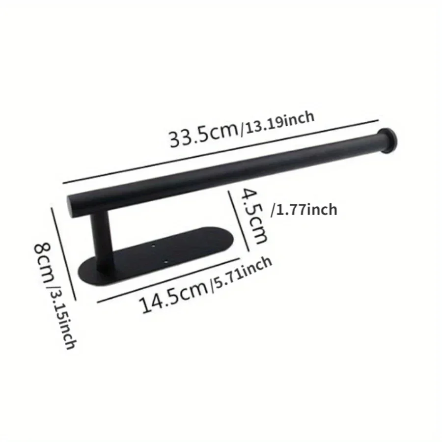 Wall Mounted Kitchen Racks Storage Stainless Steel Paper Towel Holder Self-Adhesive Tissue Roll Hanger Bathroom Under Cabinet