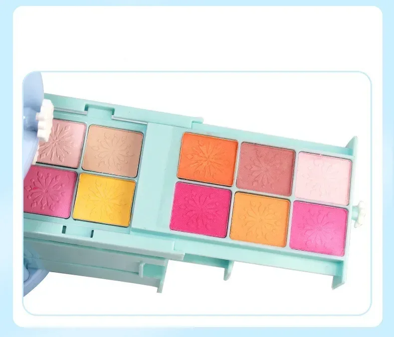 Disney Anime Film Frozen Elsa Anna Princess Cosmetic box cosmetic case Nail polish Lipstick Eye shadow sets kids girl gift 4