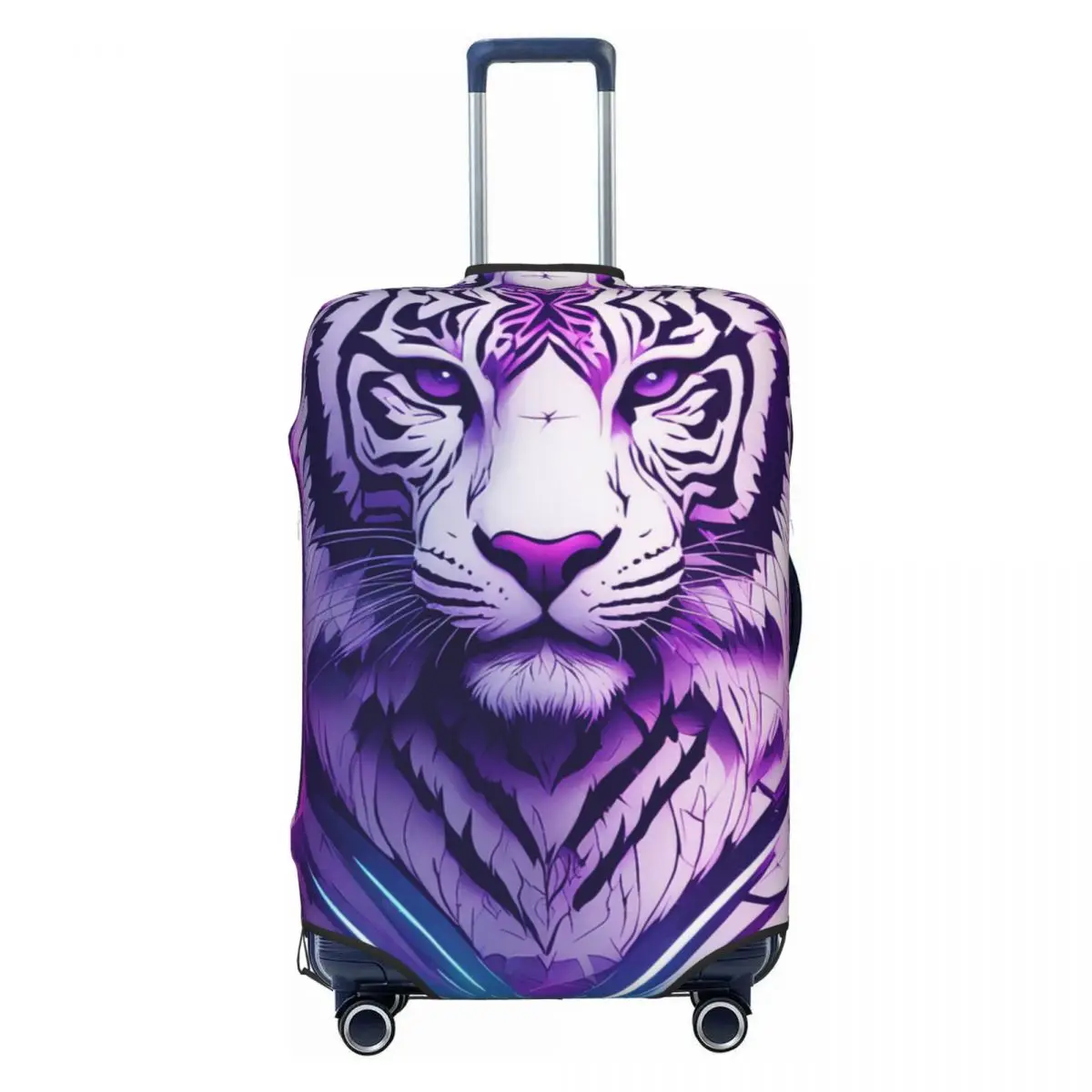 

Neon Tiger Suitcase Cover Animal Pattern Wild Travel Protector Vacation Practical Luggage Accesories