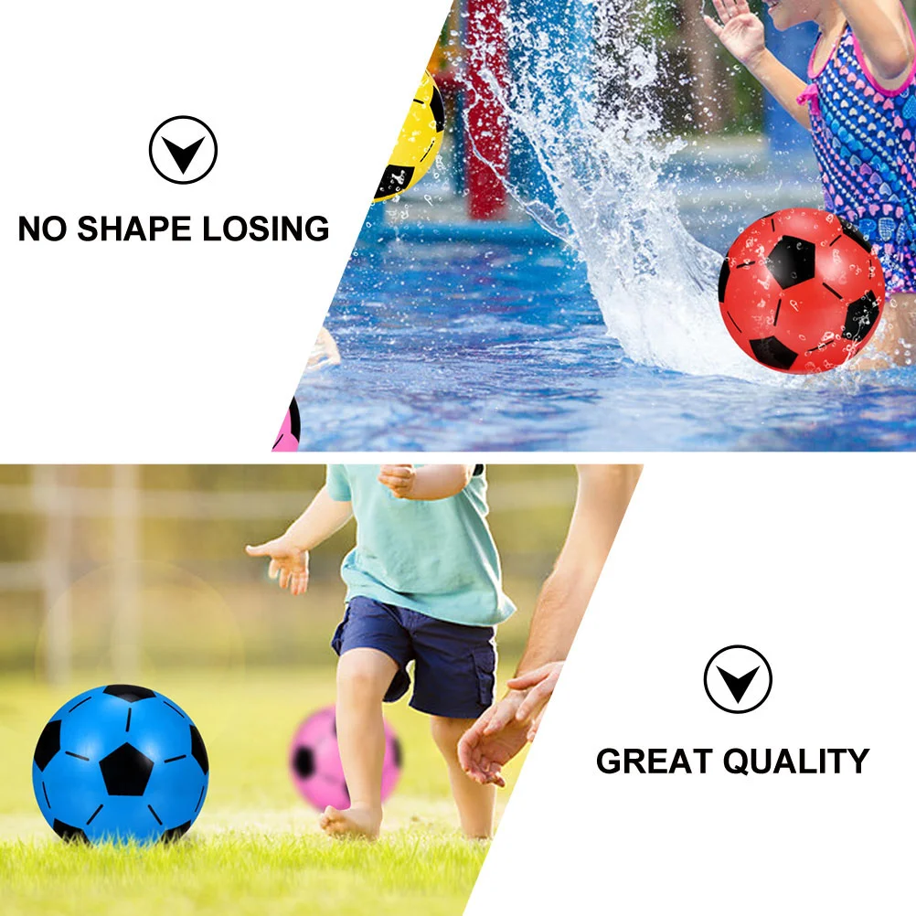 8 Pcs Inflatable Ball Kids Soccer Colorful Football Plastic Children Sports