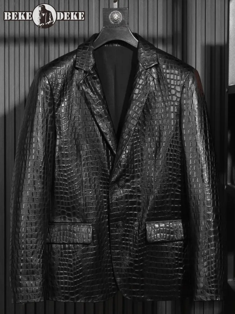 Leather Crocodile Jacket Luxury