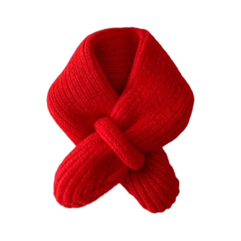 Trendy Stylish Kids Scarf Solid Color Scarf Versatile Children Winter Thick Gift Suitable for Boys & Girls