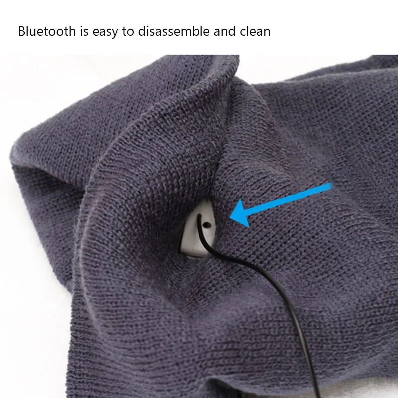 Bluetooth Earphone Music Hat Winter Wireless Headphone Headset description image 5