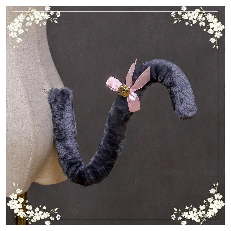 Plush cat tail cosplay accessory display