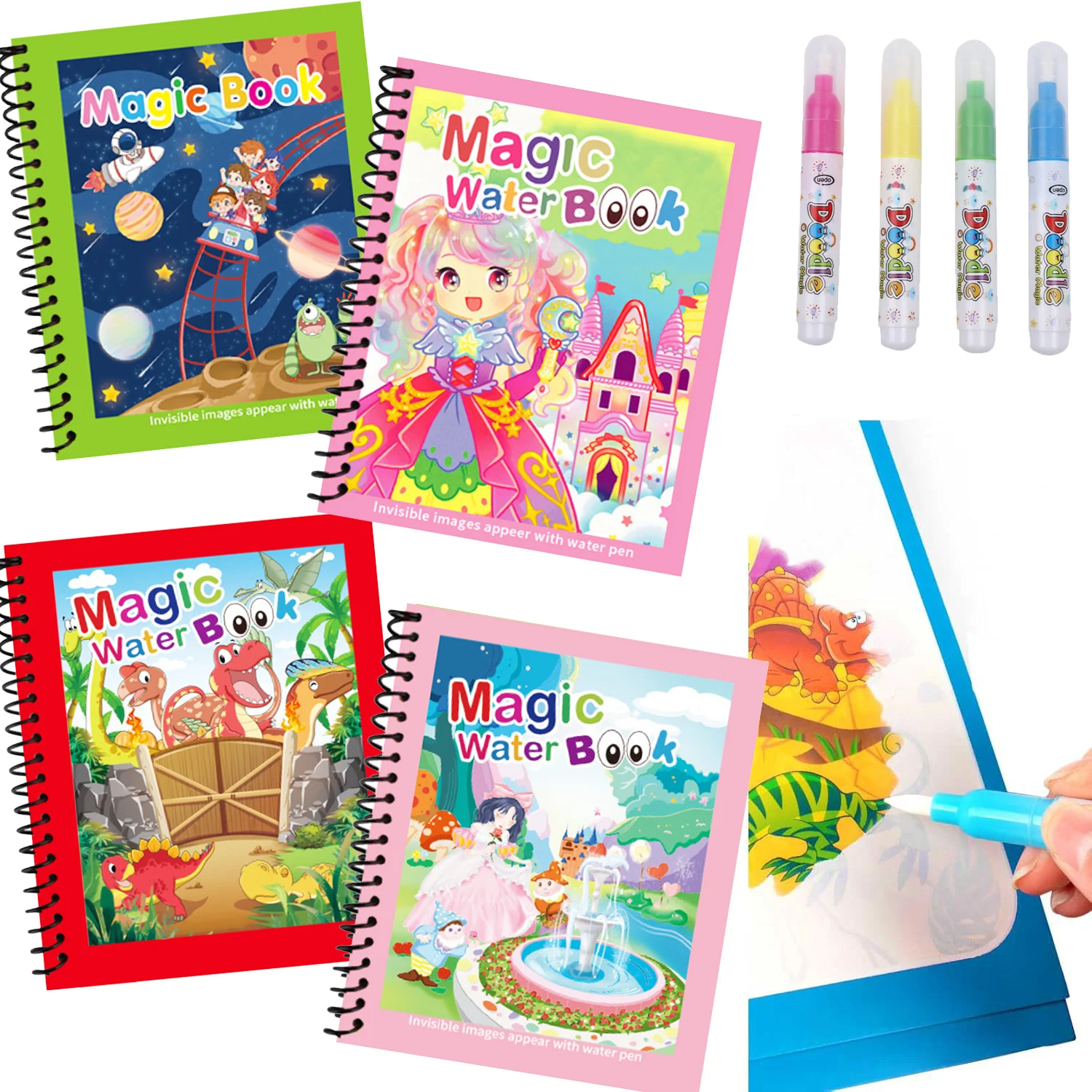 Kids Magic Water Painting Book 1
