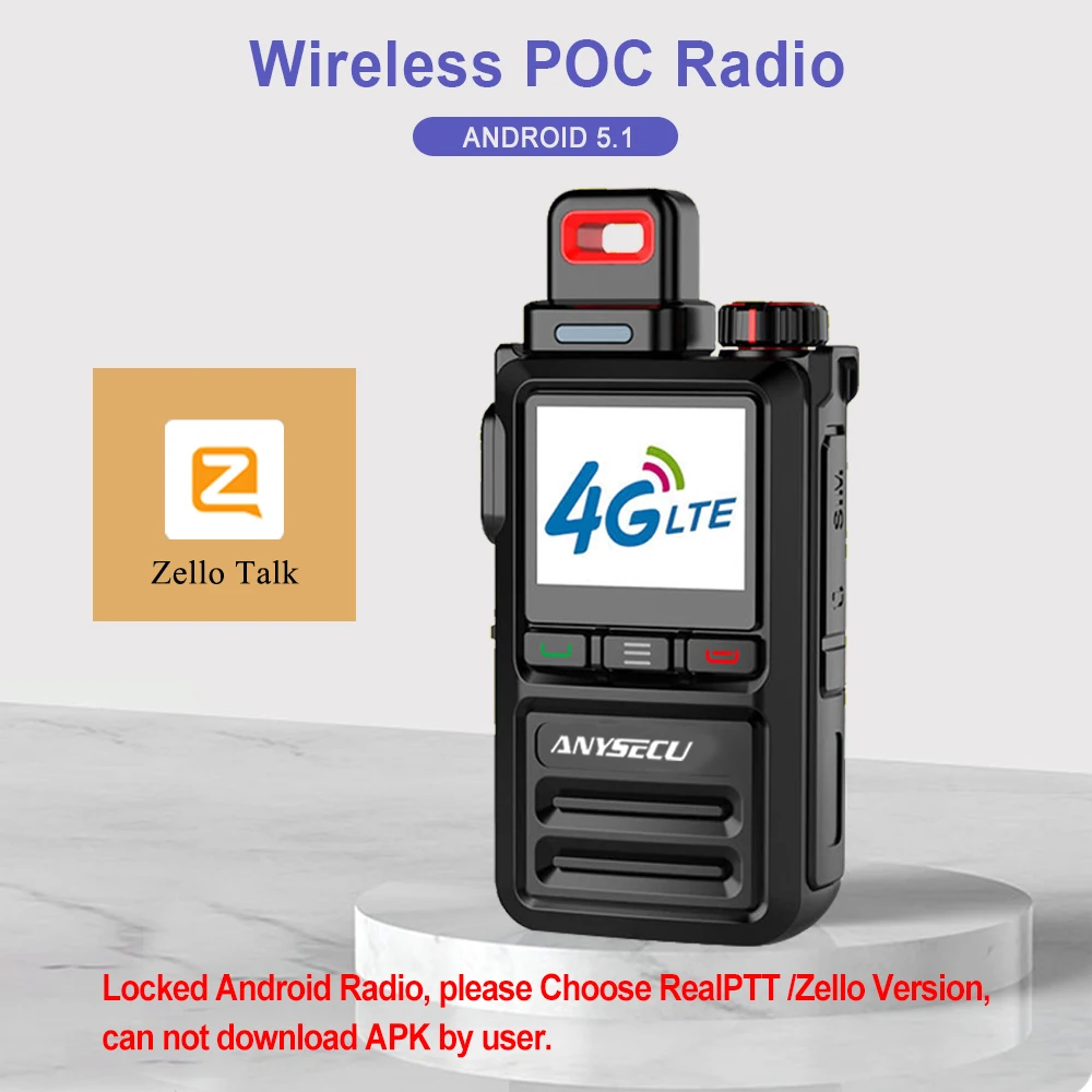 Anysecu HD-318A 500 Км Talk Range Zello Walkie Talkie REAL PTT POC.