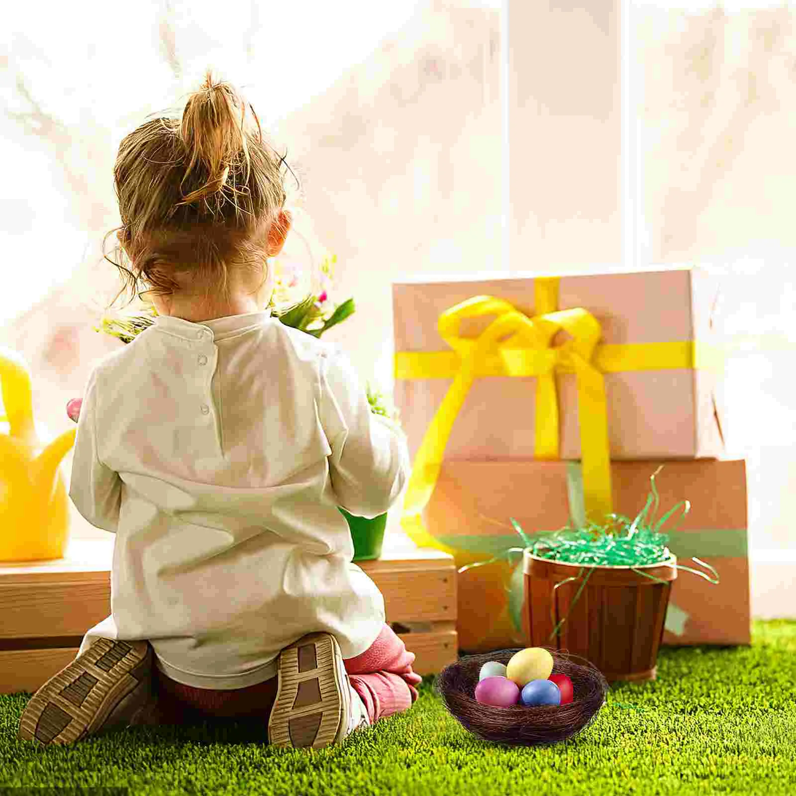 Artificial Bird Nest Decor Simulation Bird Nest Small Easter Rattan For Home Decor 10Pcs For Bird Nest Bird Egg Nest