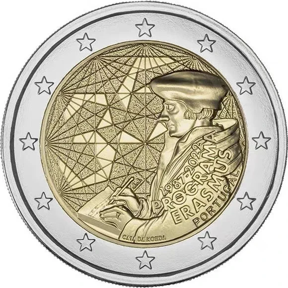 Moneta Commemorativa Europea 2022 Portogallo 2 Nuova Unc