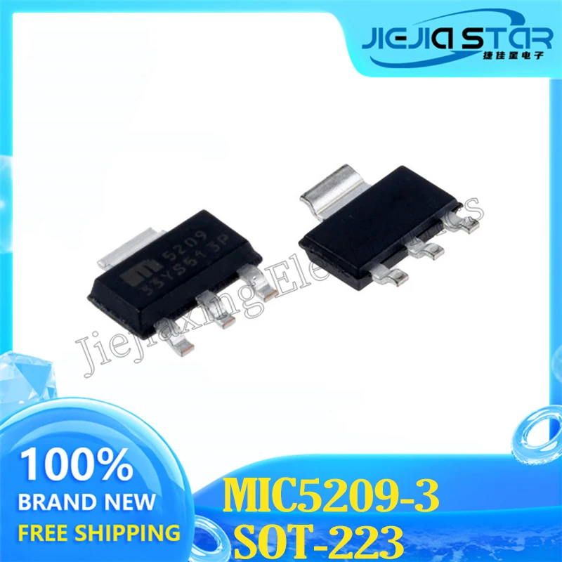 

MIC5209-3.3YS MIC5209-3.3 5209-3.3 SOT-223 LDO voltage regulator chip 500mA 100% new original in stock